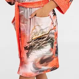 Халат жіночий з плюшевого велюру ексклюзивний Dragon 18327 L-XL - мініатюра 5