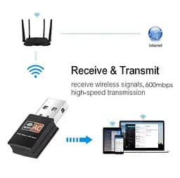 USB Wi-Fi адаптер PIX-LINK LVUAC09, 2.4-5ГГц, 802.11ас, 600Mbps - мініатюра 4