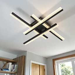 Стельова LED-люстра Diasha MX3068/4BK, геометрична перехресна, 80x80 см, 57 W - мініатюра 2