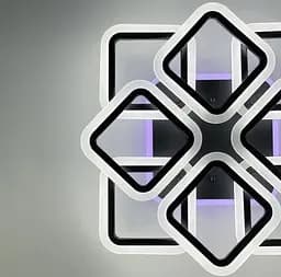 LED люстра на 4+4 ріжки квадратної форми Line.F A 2400/4+4S RGB BK - мініатюра 5