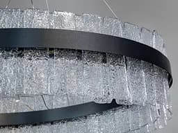 Стельова люстра LED Diasha 817/800PB 817, 190W, чорний кришталь, регульована висота, для вітальні, коридору, спальні - мініатюра 3