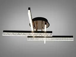Сучасна стельова LED-люстра Diasha SX1012/4BK, чорна, 42W, акрилові світлові планки - мініатюра 2