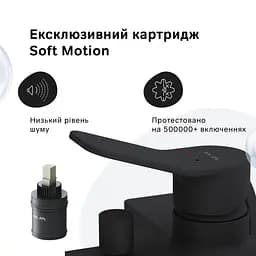 Змішувач для ванни та душу, чорний AM.PM X-Joy F85A10022 - мініатюра 5