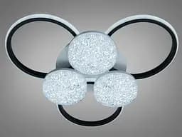 Стельова LED-люстра Dia 2562WH+BK DIMMER - біло-чорна, 82 Вт, 60 см - мініатюра 4