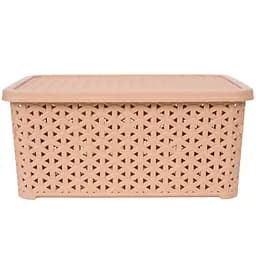 Кошик Diomedea з кришкою 29.7x19.6x13 см 6 л бежевий (К12-406) - мініатюра 2