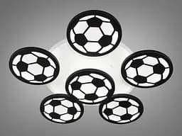 Люстра стельова LED Diasha 8065/5+1BK, 105W, 4100K, чорний акрил, сучасний стиль для дитячої та офісу - мініатюра 3