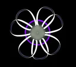 Люстра стельова LED Splendid Ray L78586/7, 224W, білий, сучасний стиль, з пультом, 58 см - мініатюра 5