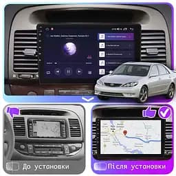 Автомагнітола штатна Toyota Camry V30 2006-2007 9 Android 10.1 4/32 чорний XPRO (MER-14127_5649) - мініатюра 5