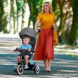 Дитячий триколісний велосипед Kinderkraft Aston rose pink (5902533922369) - мініатюра 8