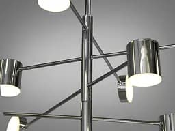 Люстра LED Diasha D302-8CH, 40W, хром, 8 ламп, сучасний стиль для коридору, спальні, кухні та офісу - мініатюра 4