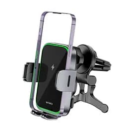 Автотримач для телефона з БЗП WIWU FREELANDER Car Wireless Charger CH-313 Black (6976195097351) - мініатюра 4