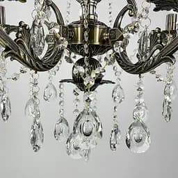 Підвісна кришталева люстра Crystal Life у бронзовому корпусі на 5 ламп Line.F 11549/5 - мініатюра 5