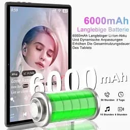 Планшет 10.1" Facetel Q6 6+6/128Gb Android 13 6000 mAh Wi-Fi Red Б/в - мініатюра 3