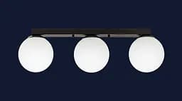 Люстра стельова LED Levistella 756XPR150F-3 BK+WH (500), 3 плафона E27, 150 мм, чорний і білий, сучасний стиль для дому - мініатюра 2
