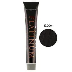 Професійна стійка крем-фарба для волосся Hipertin Platinum 5.00+ світло-каштановий інтенсивний 60 мл