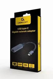 Мережевий адаптер USB Type C - Ethernet, Black Cablexpert teh0024104 - мініатюра 3