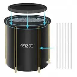 Кріо ванна для крижаного купання 4FIZJO 320 л надувна Black (P-5905973400619) - мініатюра 4
