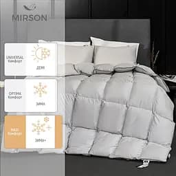 Ковдра пухова MirSon Silver Cloud Сатин-Преміум пухотримаючий Зима+ № 067, 155х215 см (2200009348624) - мініатюра 3