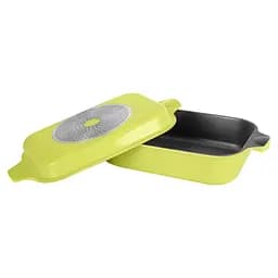 Гусятниця Ringel Zitrone Ростер з кришкою сковородою-гриль 34x24x13.5 см 6+3 л салатова (RG-2108-34)