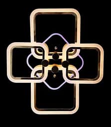 Люстра стельова LED Splendid Ray L39209/2+2, 130W, білий, золото, сучасний стиль з пультом, димер - мініатюра 2