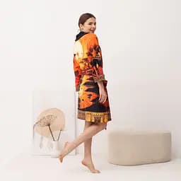 Халат жіночий з плюшевого велюру ексклюзивний Africa 18127 L-XL - мініатюра 3
