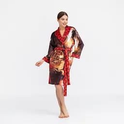Халат жіночий з плюшевого велюру ексклюзивний Japan 18332 2XL-3XL - мініатюра 6