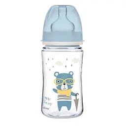 Антиколікова пляшечка Canpol Babies Easystart Bonjour Paris, з широким отвором, 240 мл, синій (35/232_blu) - мініатюра 1