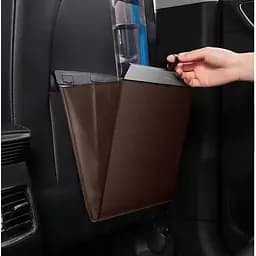 Автосумка-органайзер Baseus Large Garbage Bag CRLJD-A08 коричневий - мініатюра 3