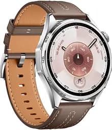 Смарт-годинник Huawei Watch GT 6 46mm Steel with Brown Composite Leather Strap (55020FTW) - мініатюра 4