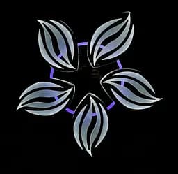 Люстра стельова LED Splendid Ray LK23/5, 120W, білий, хром, сучасний стиль, з пультом, димер, 58 см - мініатюра 3