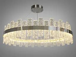 Люстра стельова LED Luminex Diasha 828/800CH, 90W, кришталь, хром, для кухні, вітальні, коридору - мініатюра 2