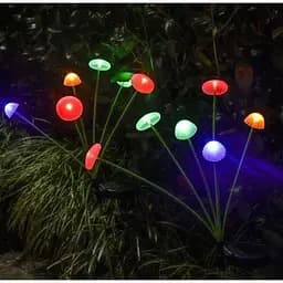 Світильник садовий Gardlov сонячний у формі грибів RGB 10 LED 70 см водонепроникний 2 шт. - мініатюра 3