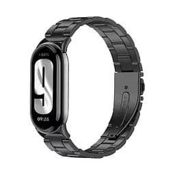 Комплект ремінців Tamister для фітнес-браслета Xiaomi Mi Band 8 та 9 Bead design Black-Silver - мініатюра 2