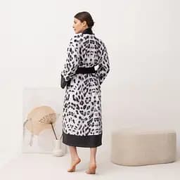 Кімоно жіноче з плюшевого велюру Kimono Snow Leopard 18373 L - мініатюра 2