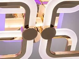 Люстра стельова LED Diasha A8208/4G, 70W, 3200K-6500K, чорний метал, сучасний стиль, з пультом, з диммером - мініатюра 5