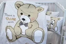 Комплект постільної білизни в ліжечко Tag Tekstil Teddy begie для немовлят Ведмедик (беж) - мініатюра 3