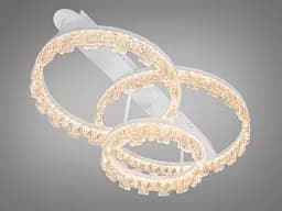 Стельова декоративна LED-люстра Diasha MX78205/500+400+300WH, потрійні акрилові кільця, 103W - мініатюра 3