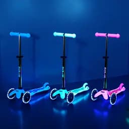 Самокат дитячий Micro Mini Deluxe Glow LED 3-колісний крижаний лайм (MMD216) - мініатюра 10