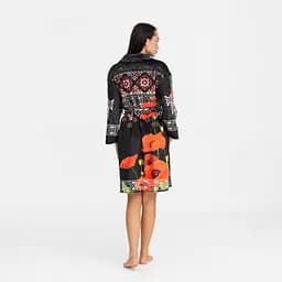 Халат жіночий з плюшевого велюру ексклюзивний National 18283 L-XL - мініатюра 4