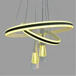 Лед люстра підвісна Linisoln 100-3 WH метал, акрил, LED-стрічка, 100 Вт, 110 см висота, 60x40 см ширина - мініатюра 2
