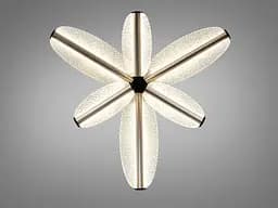 Стельова LED люстра Diasha 2407/3+3CG хром 65 W з пультом диммер 67 см 11-17 м2 - мініатюра 2