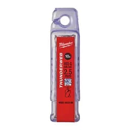 Свердло по металу THUNDERWEB HSS-G MILWAUKEE DIN338, діаметр 2,5x57х30мм, (10шт), пластикова коробка