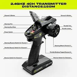 Машинка на радіокеруванні AMORIL 1/10 RTR Безщіткові швидкі RC автомобілі для дорослих, максимум 50 миль на годину Б/в - мініатюра 6