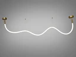 Люстра стельова LED Diasha SY9610-2000GAB Шланг, 22W, бронзова, сучасний стиль для коридору, вітальні, спальні, кафе, ресторану - мініатюра 2