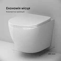 Підвісний унітаз AquaSpin із сидінням м/ліфт AM.PM Like CLA1900SC - мініатюра 7