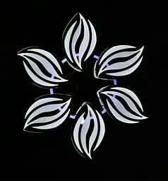 Люстра стельова LED Splendid Ray LK23/6, 160W, чорний/білий, димер, сучасний стиль - мініатюра 6