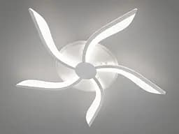 Люстра стельова LED Diasha 2480/5WH, 53W, 3200K-6500K, білий метал, сучасний стиль для дому - мініатюра 3
