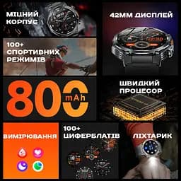 Годинник Smart Surf X Pro Black Rubber, 2 ремінця - мініатюра 14