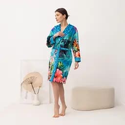 Халат жіночий з плюшевого велюру ексклюзивний Brazil 18359 L-XL - мініатюра 4