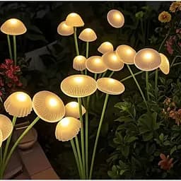 Світильник садовий Sun Lamp сонячний у формі грибів ww 10 LED 70 см водонепроникний 2 шт. - мініатюра 2